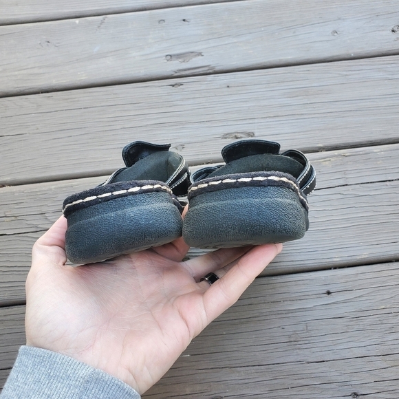Vintage 90s y2k Bratz Black Faux Vegan Leather Chunky Platform Jammers Sandals 7 - Picture 5 of 11